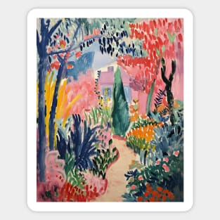 Pink Summer Garden Abstract Sticker